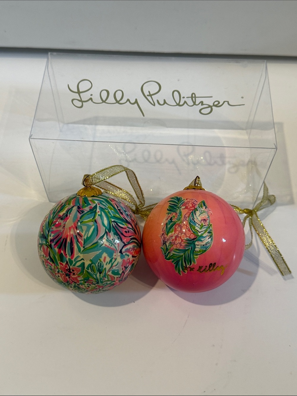 Lilly Pulitzer Tropical Floral Holiday Ornaments - Pink & Multicolor